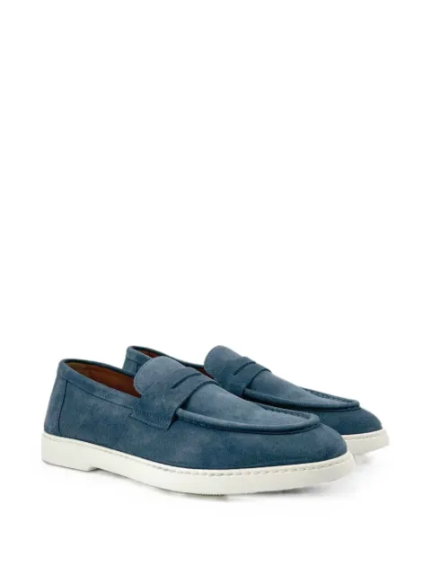 Doucal's mocassins en daim à entaille penny