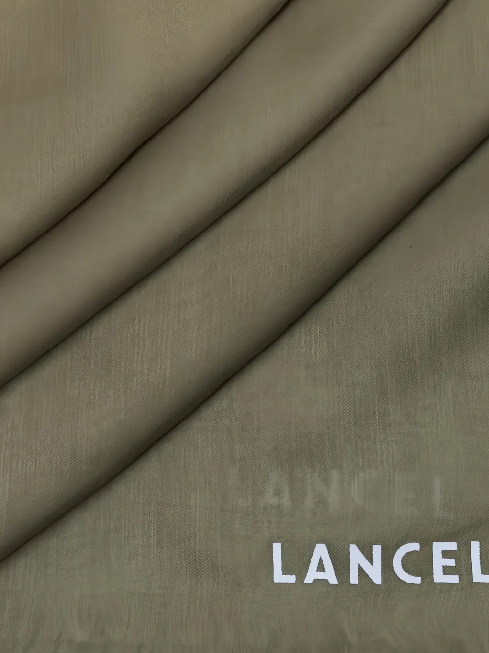 Lancel Sunset sjaal met franje en logodetail Grijs