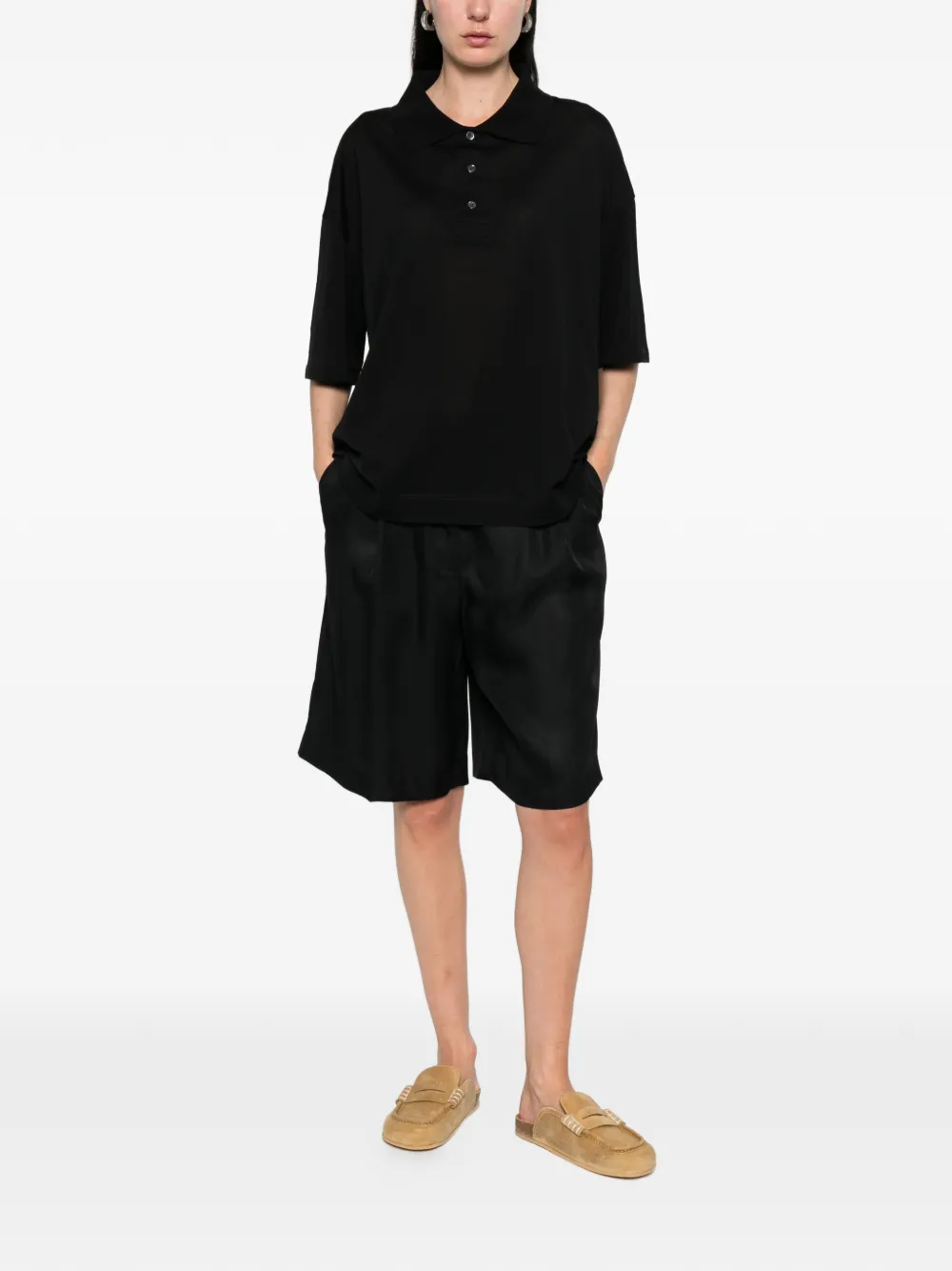 AMI Paris Poloshirt met korte mouwen Zwart