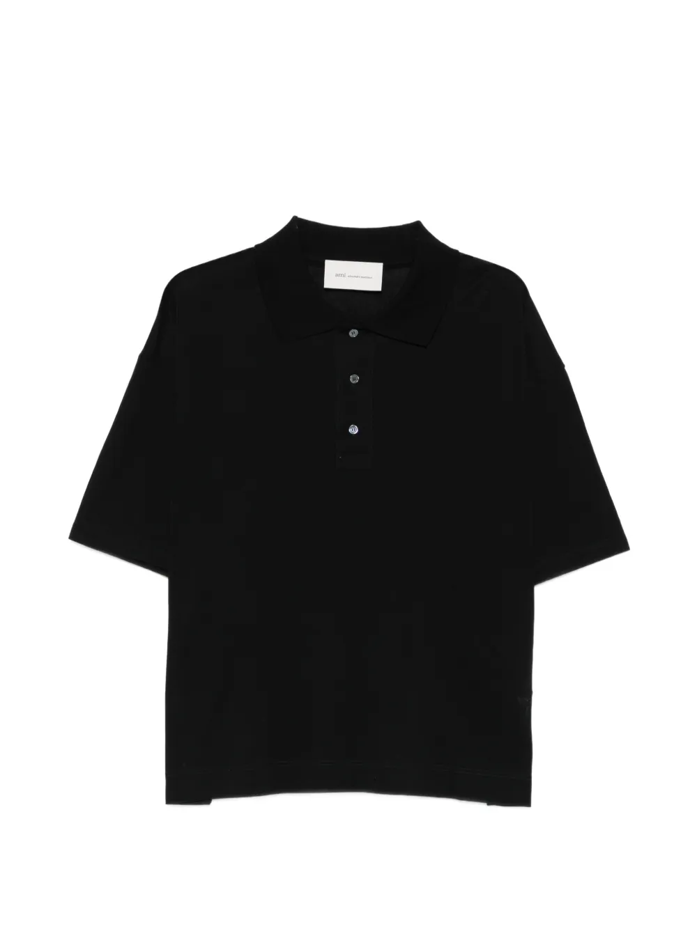 AMI Paris short-sleeve polo shirt - Schwarz