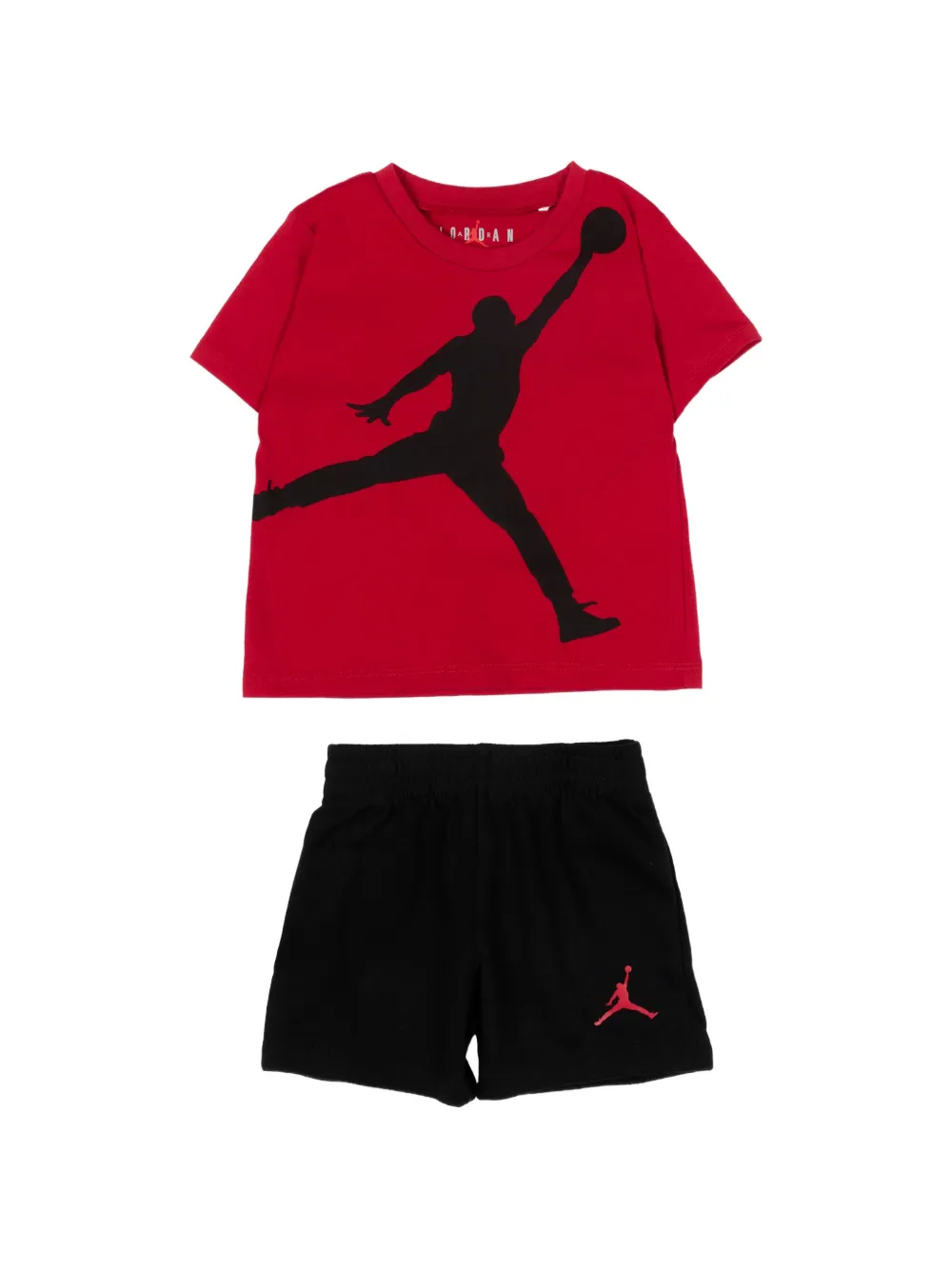 Jordan Kids logo-print shorts set - Rot