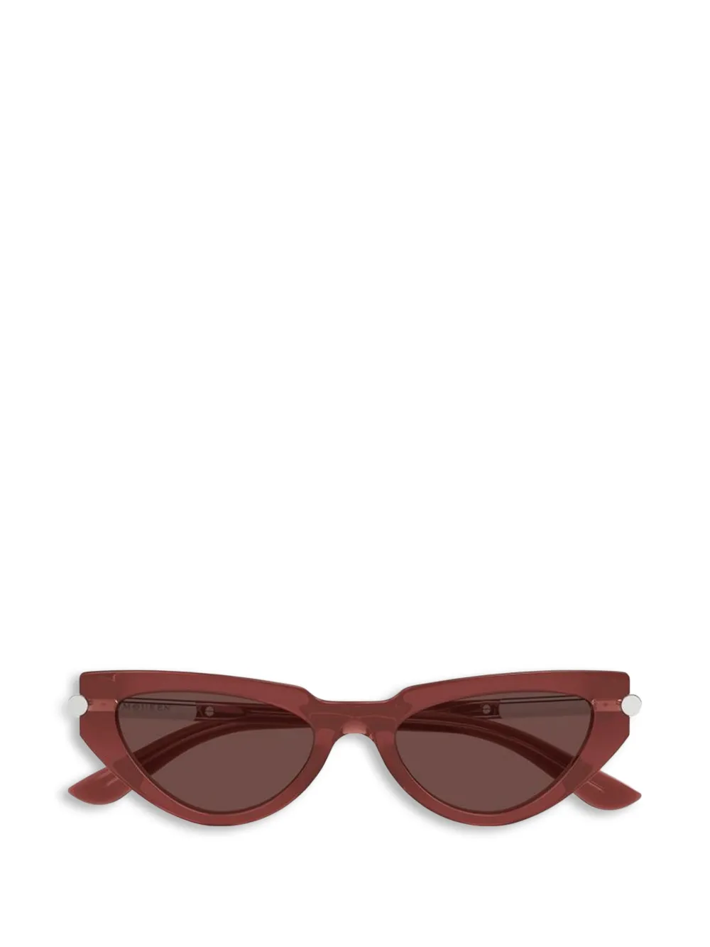 Alexander McQueen cat-eye frame sunglasses - Marrone