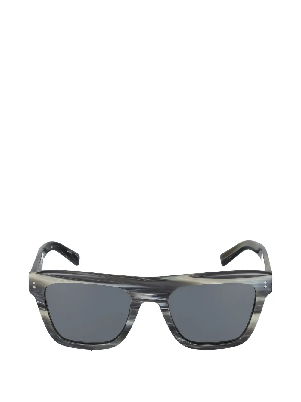 Dolce & Gabbana effect horn square-frame sunglasses - Grigio