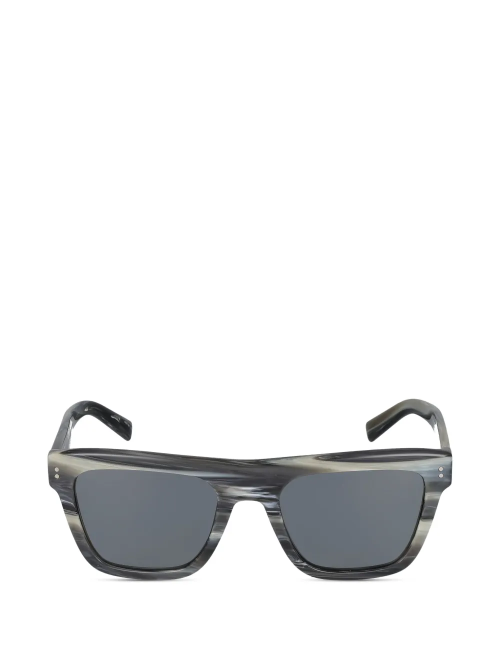 Dolce & Gabbana effect horn square-frame sunglasses - Grigio