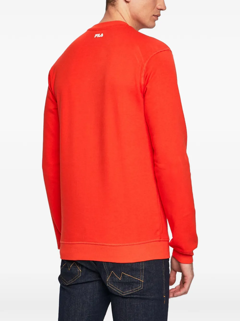 Fila Sweater met ronde hals en logo Rood