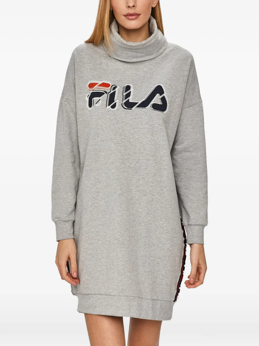Fila logo-print short nightdress - Grau