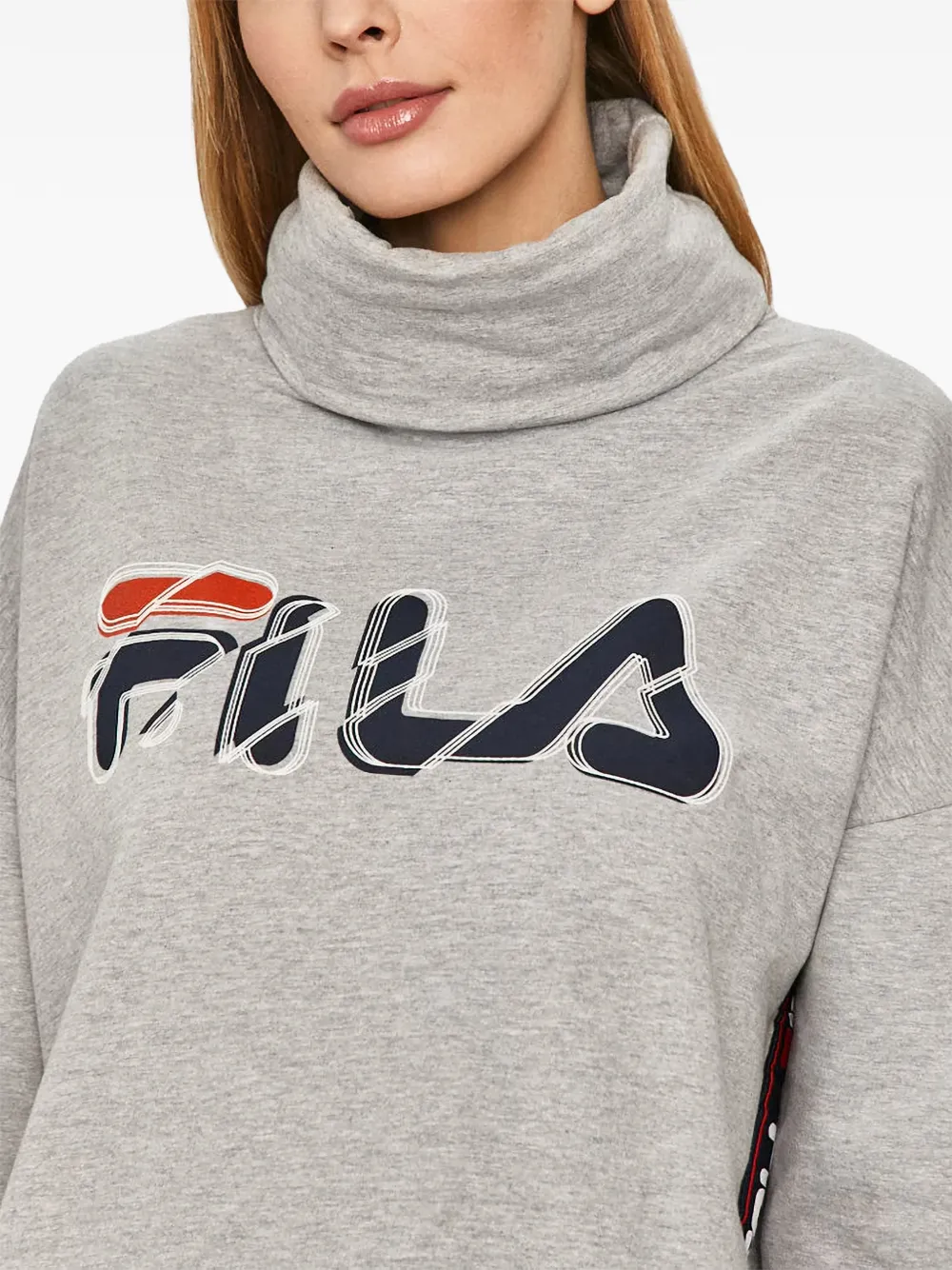 Fila logo-print short nightdress Grijs