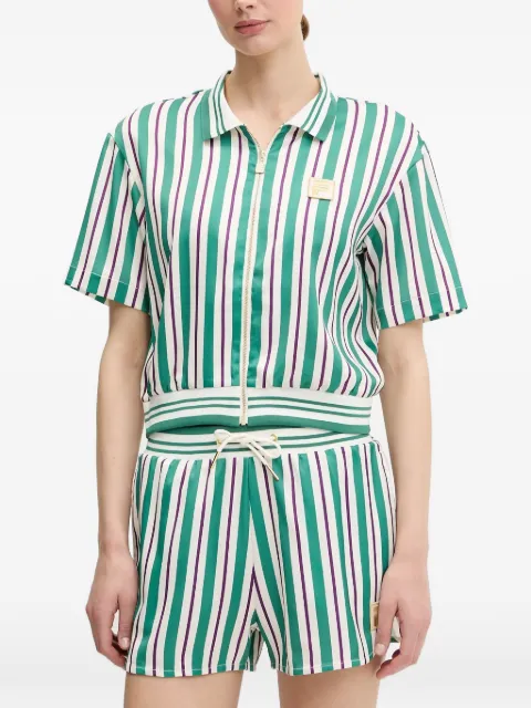 Fila Lassance striped cropped full-zip shirt