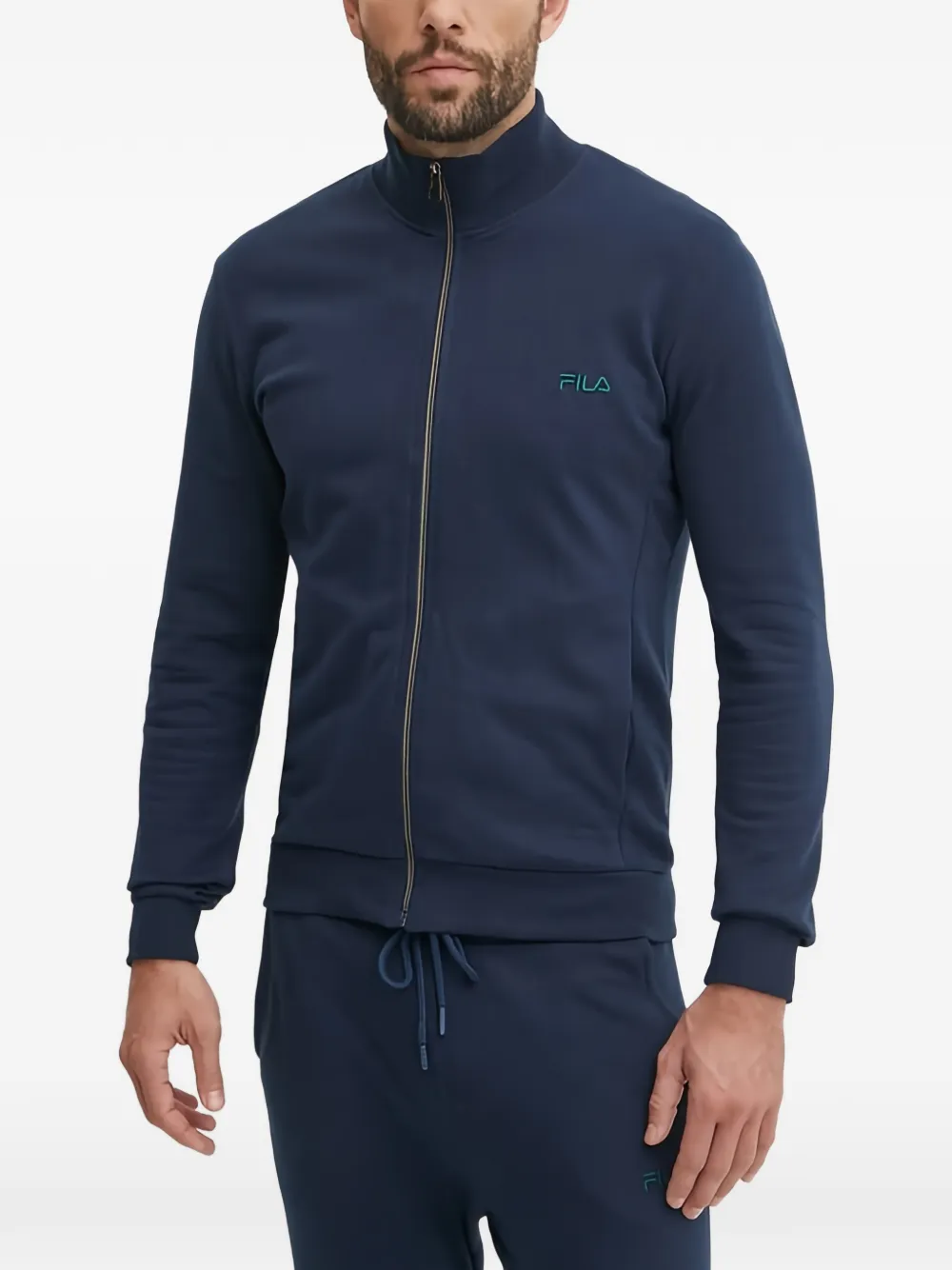 Fila sweat zippé à col montant - Bleu