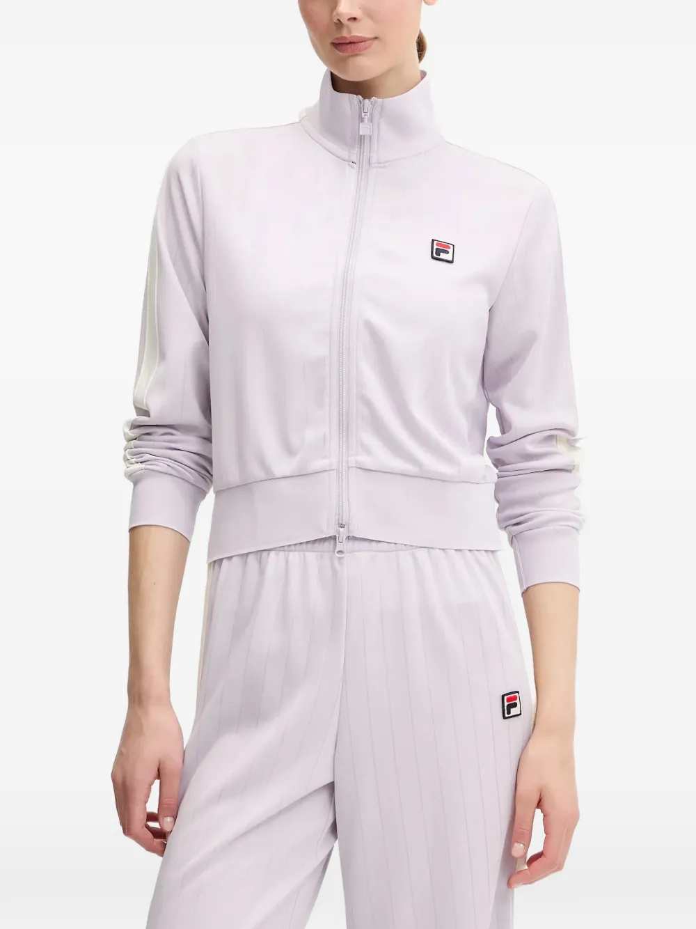 Fila Lorce logo-patch track sweatshirt - Viola