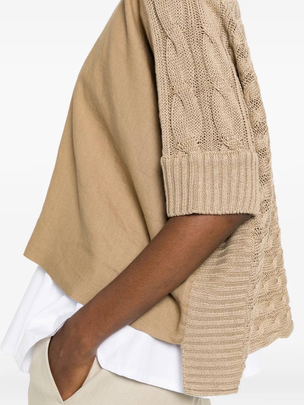 Max Mara Miresia gebreid vest met rits Beige
