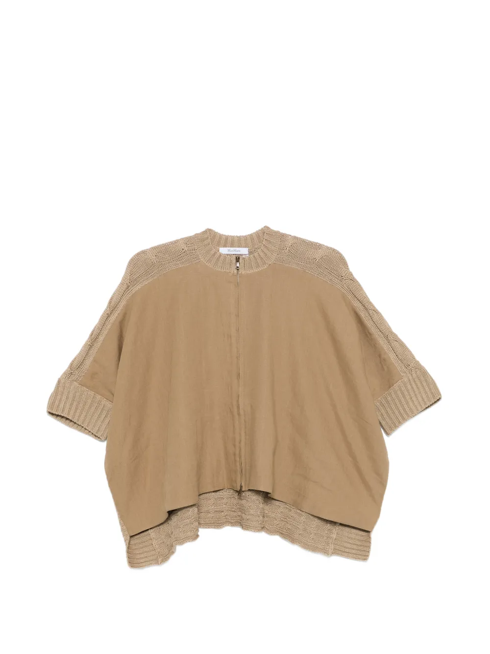 Max Mara Miresia knitted zip cardigan - Neutrals