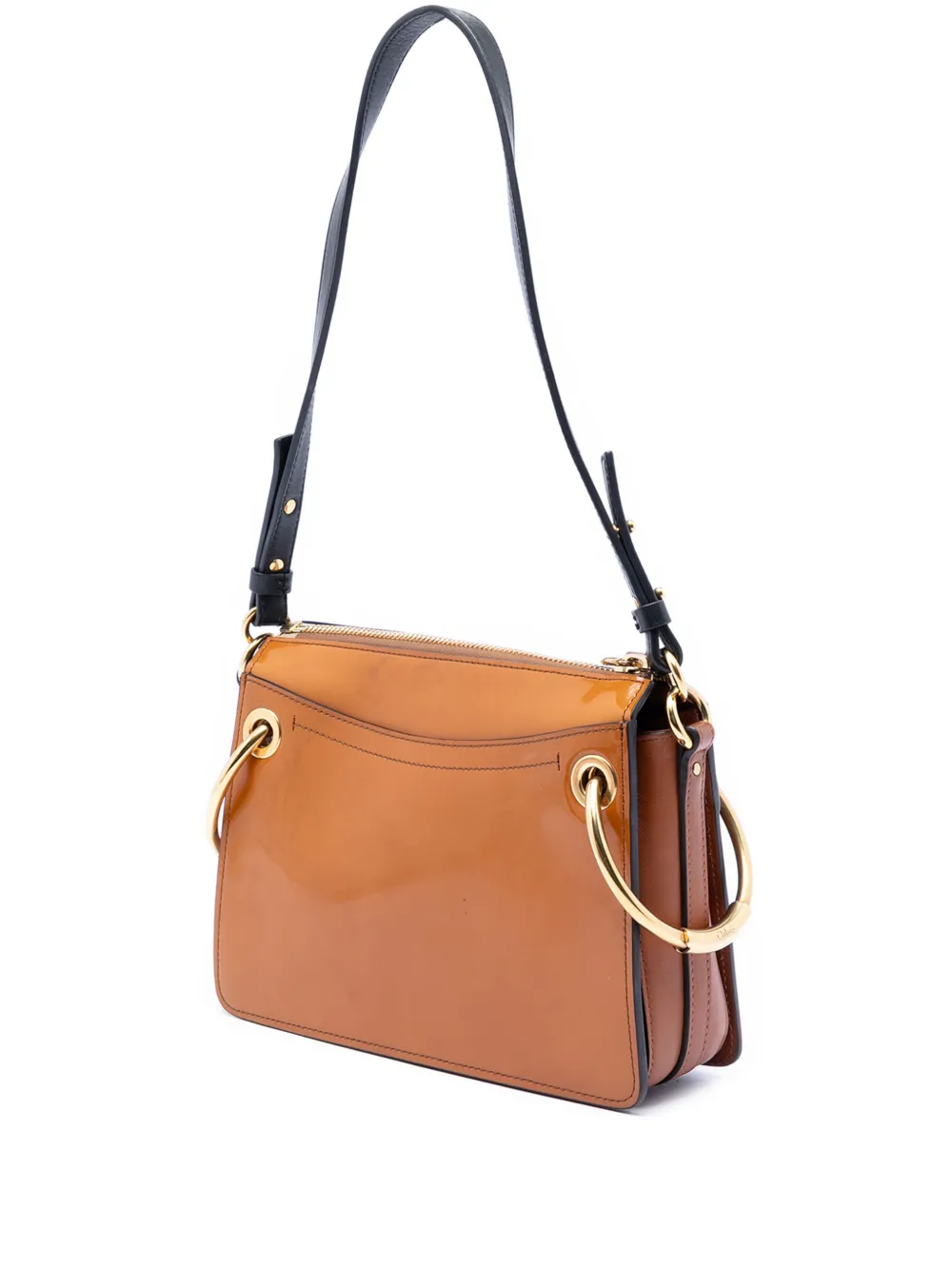  Chloé Pre-owned 2018 Small Patent Roy Satchel - Brown 
