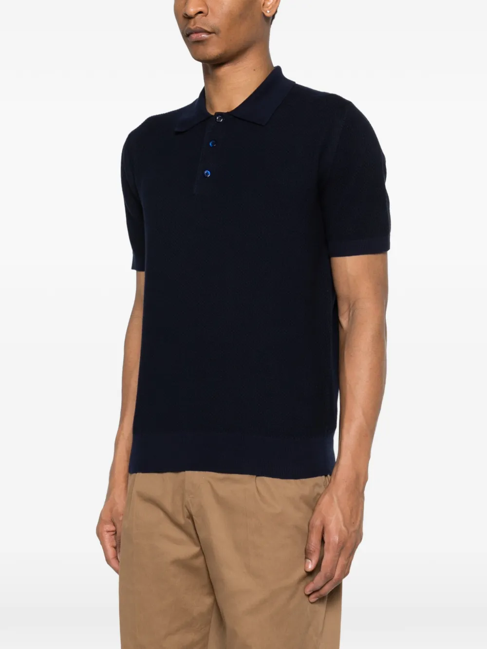 Canali Buttoned Polo Shirt - Blue 