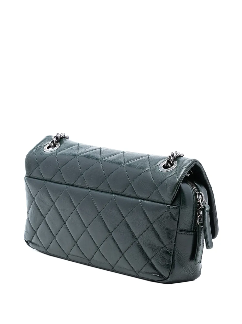 2014 Medium Glazed Calfskin Duo Color Flap Crossbody Bag