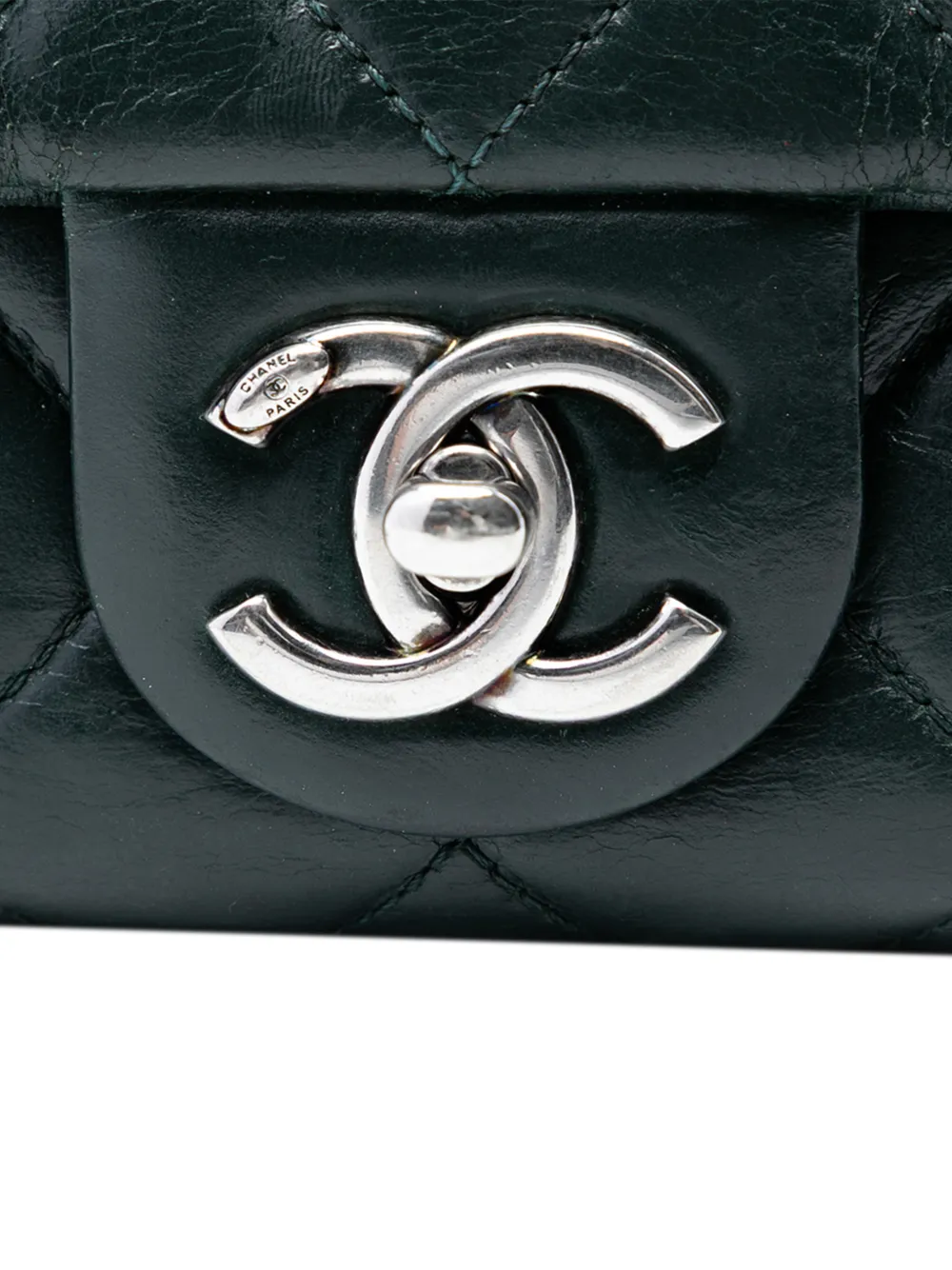 2014 Medium Glazed Calfskin Duo Color Flap Crossbody Bag