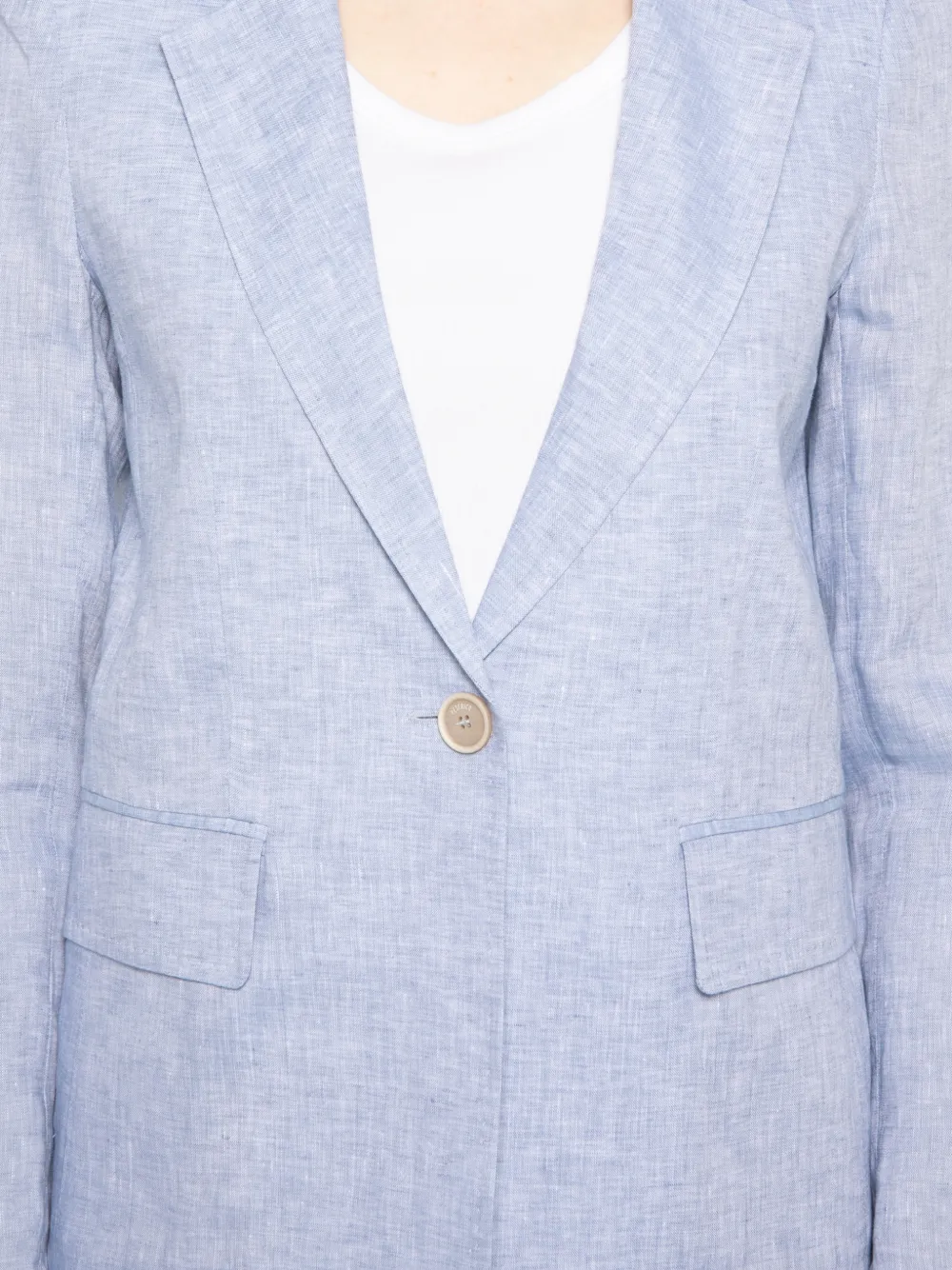 Peserico Blazer met enkele rij knopen Blauw