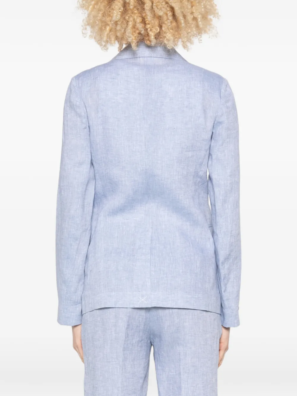 Peserico Blazer met enkele rij knopen Blauw
