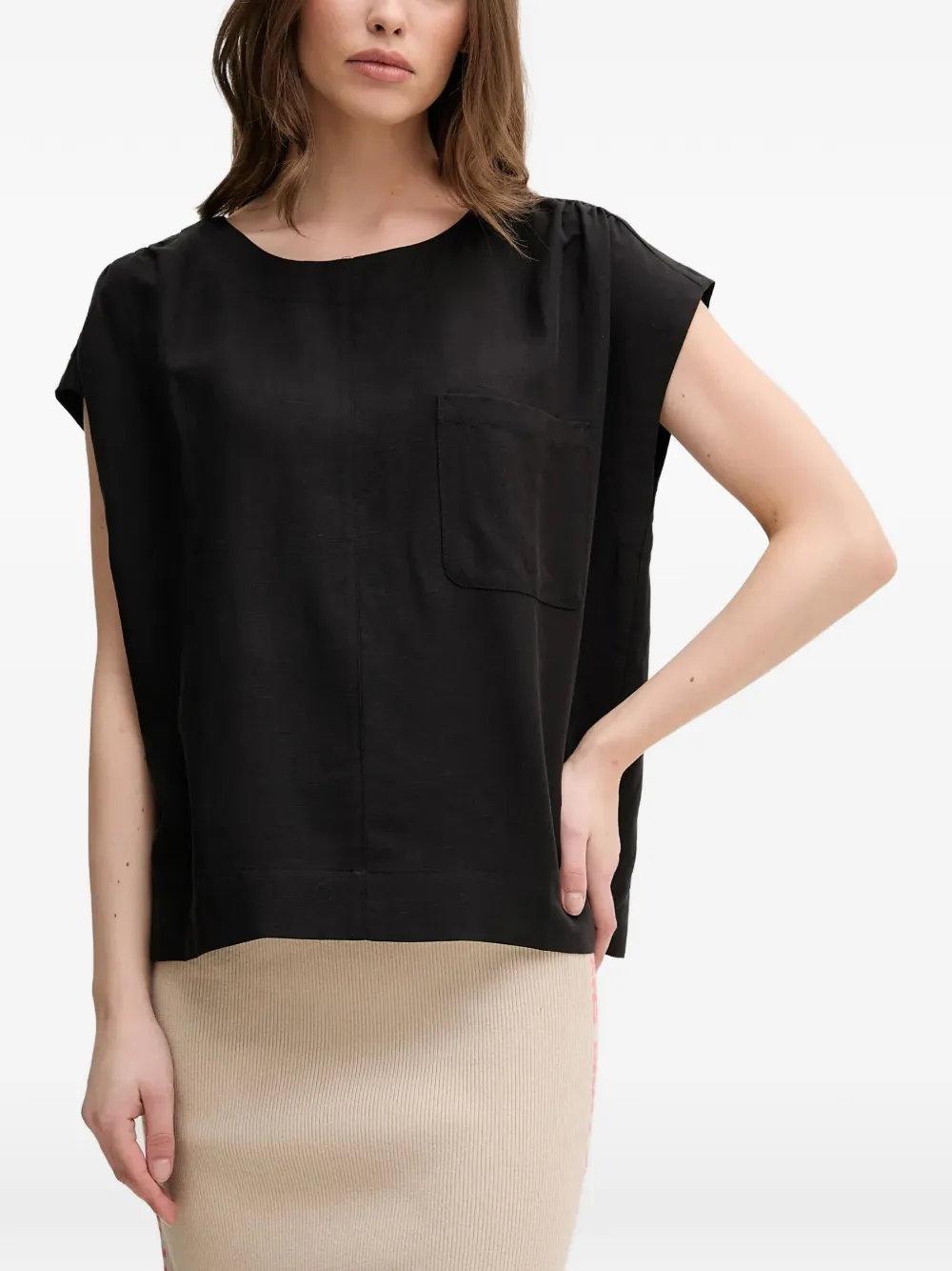 Mos Mosh MMElena Alexis pocket-detail top - Nero
