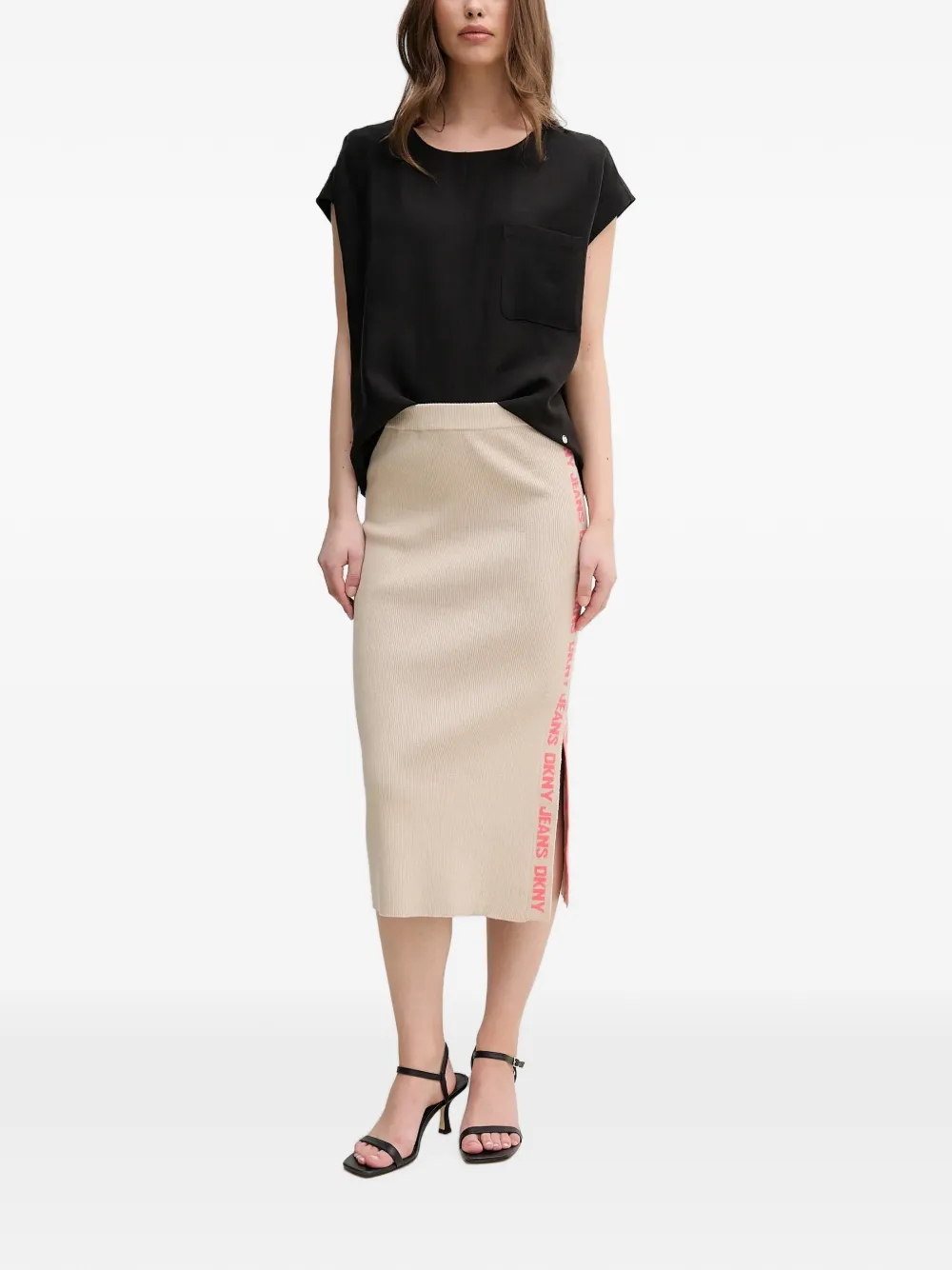 Mos Mosh MMElena Alexis pocket-detail top Zwart