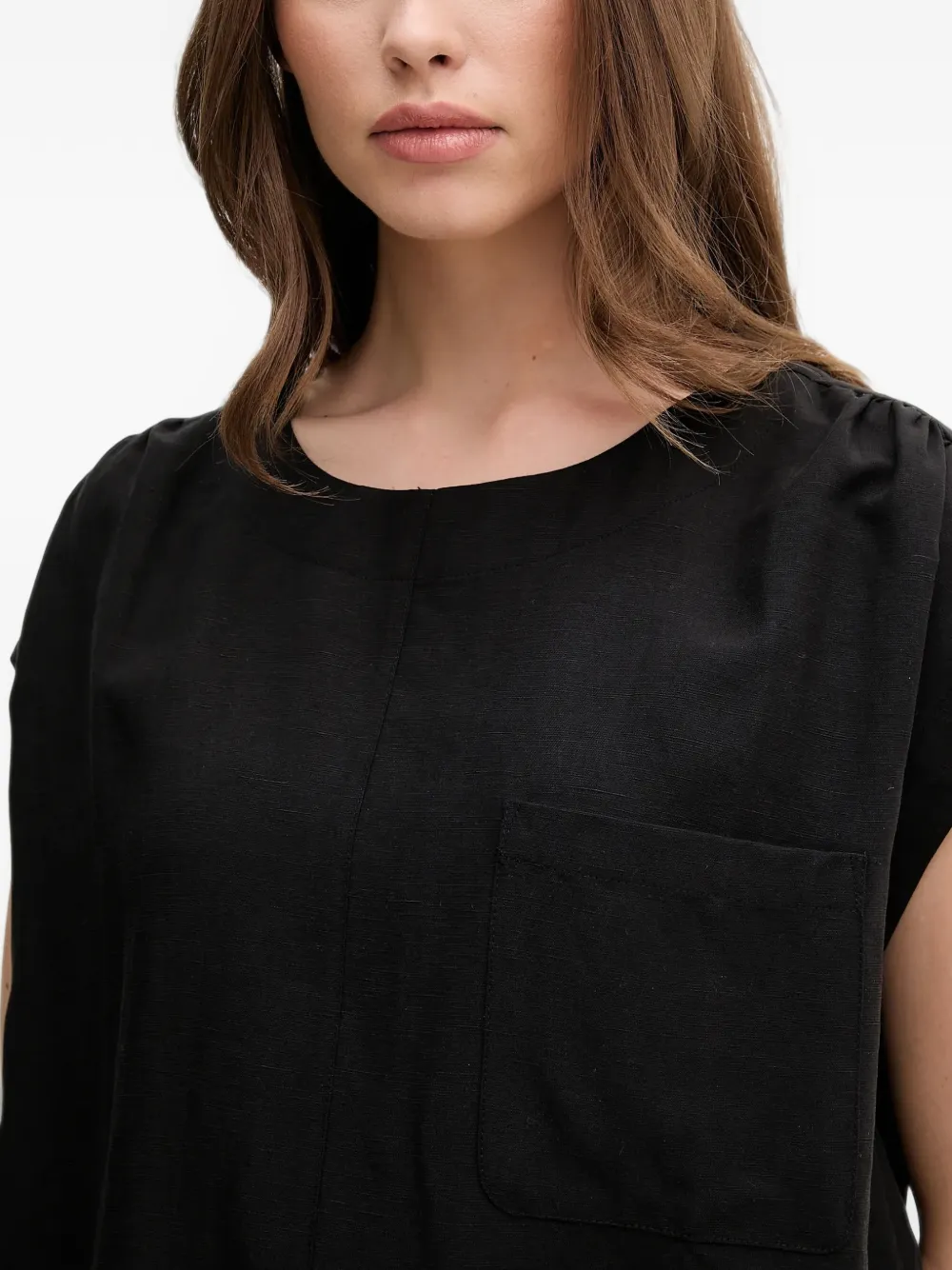 Mos Mosh MMElena Alexis pocket-detail top Zwart