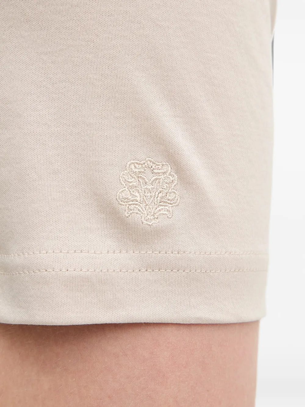 Mos Mosh T-shirt met korte mouwen en borduurwerk Beige