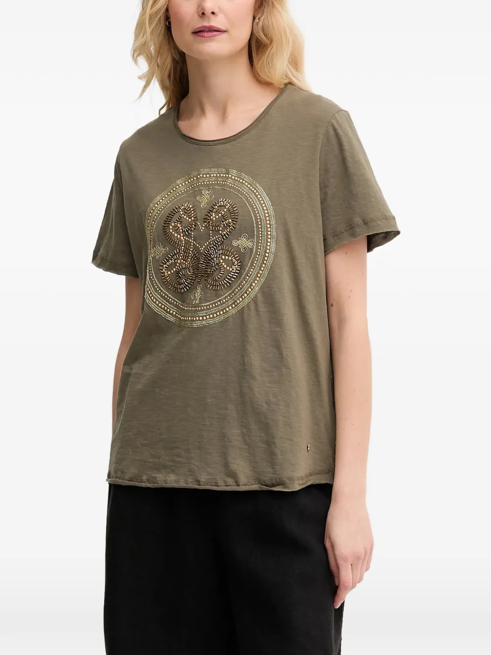 Mos Mosh Beaded-graphic T-shirt In Multi