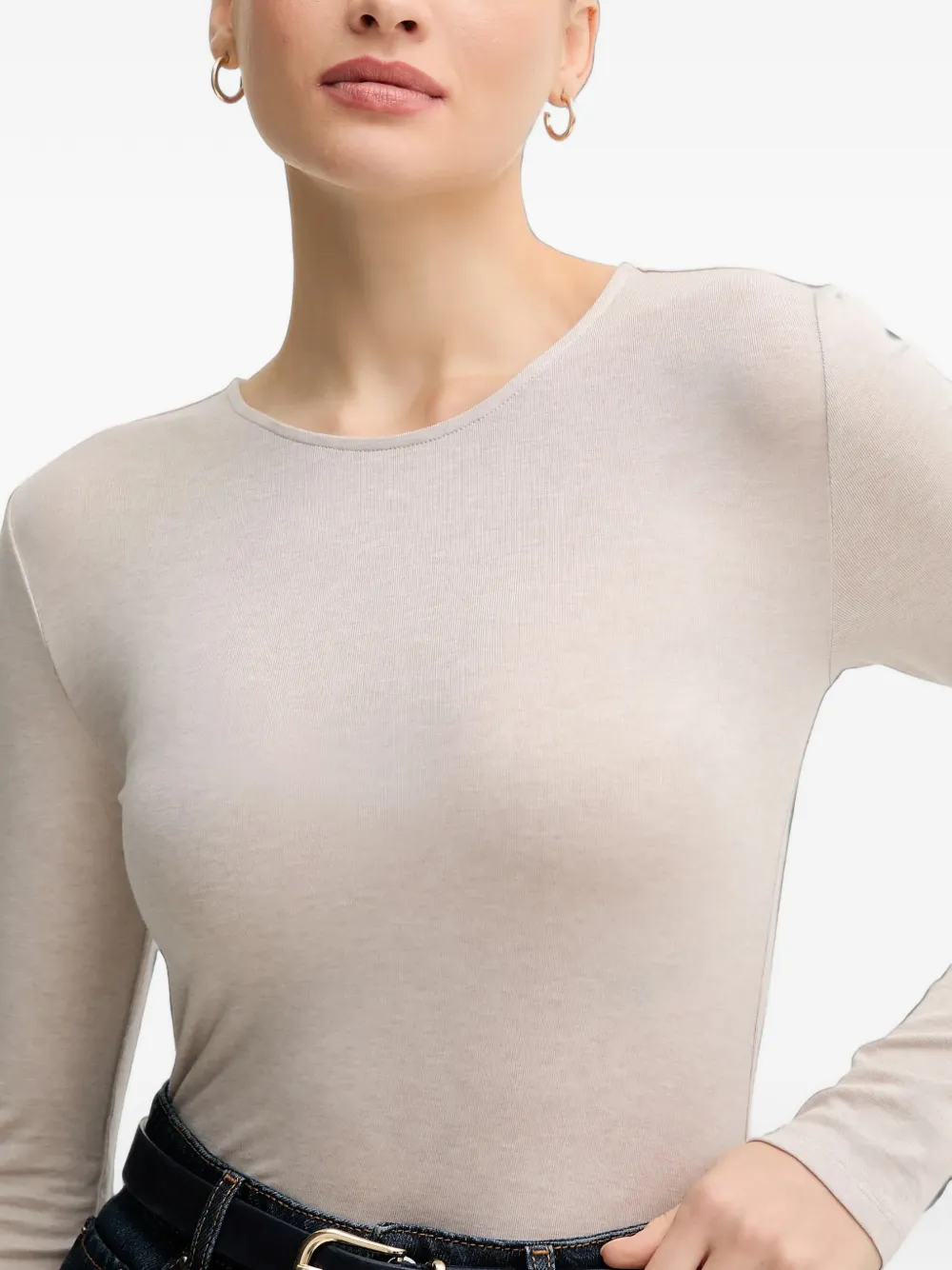 Mos Mosh T-shirt met lange mouwen Beige