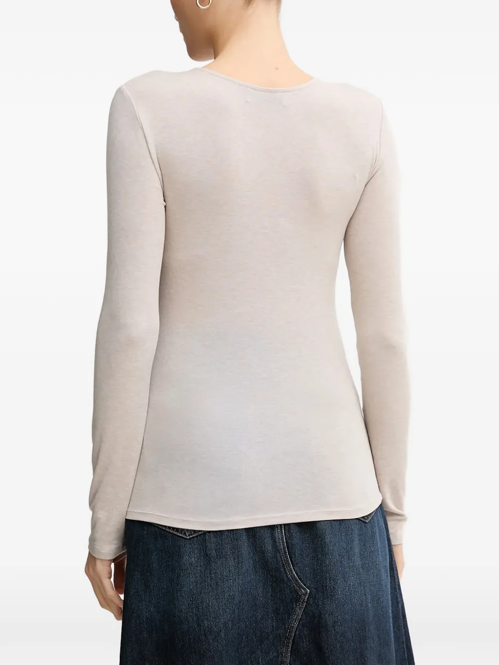 Mos Mosh T-shirt met lange mouwen Beige