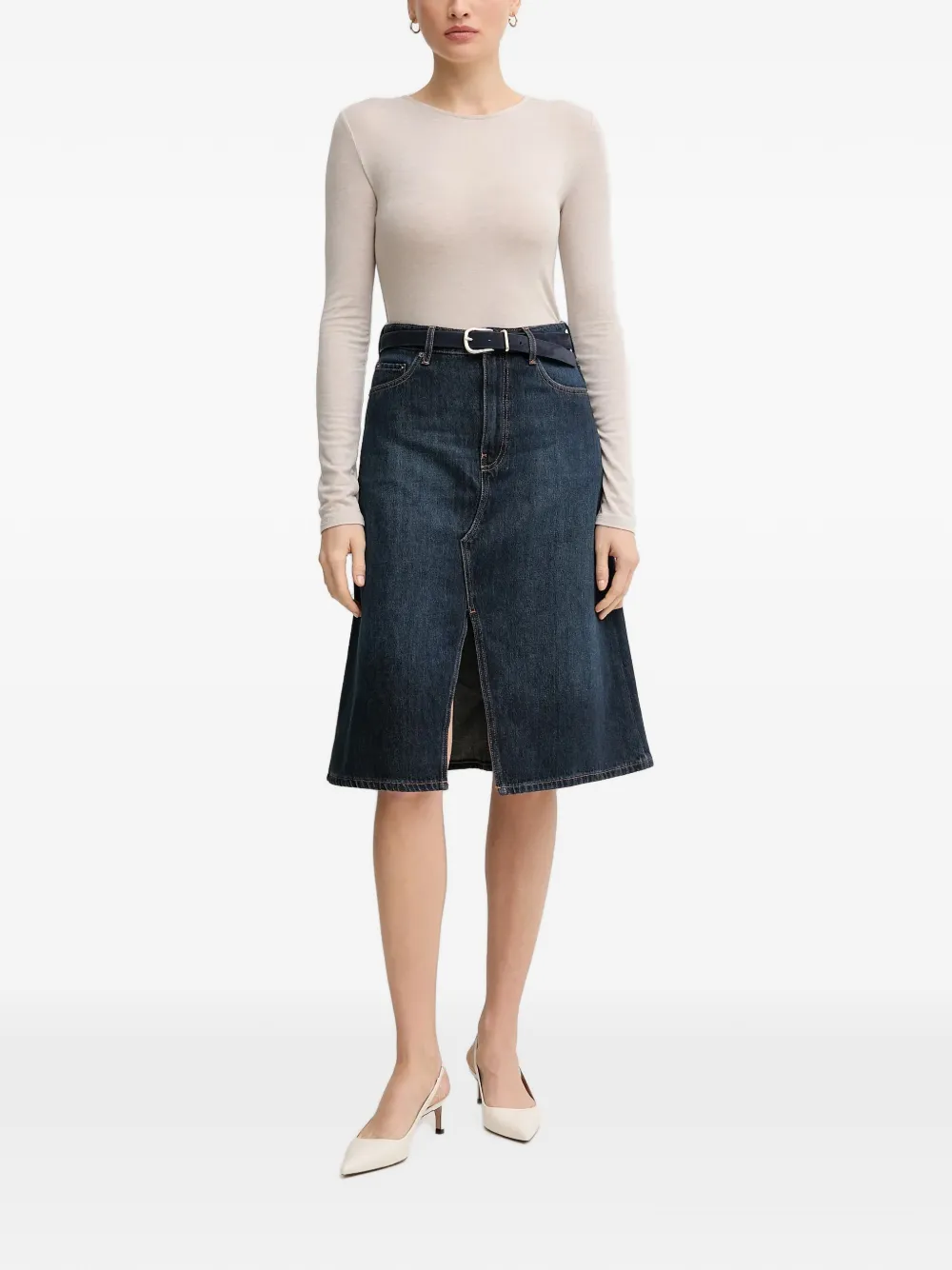 Mos Mosh T-shirt met lange mouwen Beige