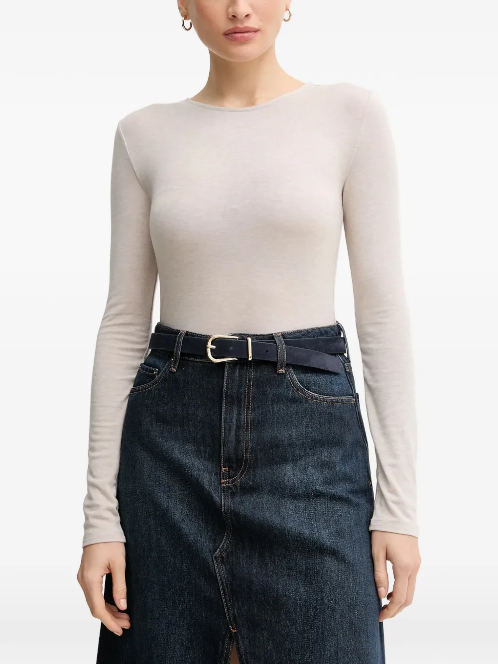 Mos Mosh Long-sleeve T-shirt In Neutral