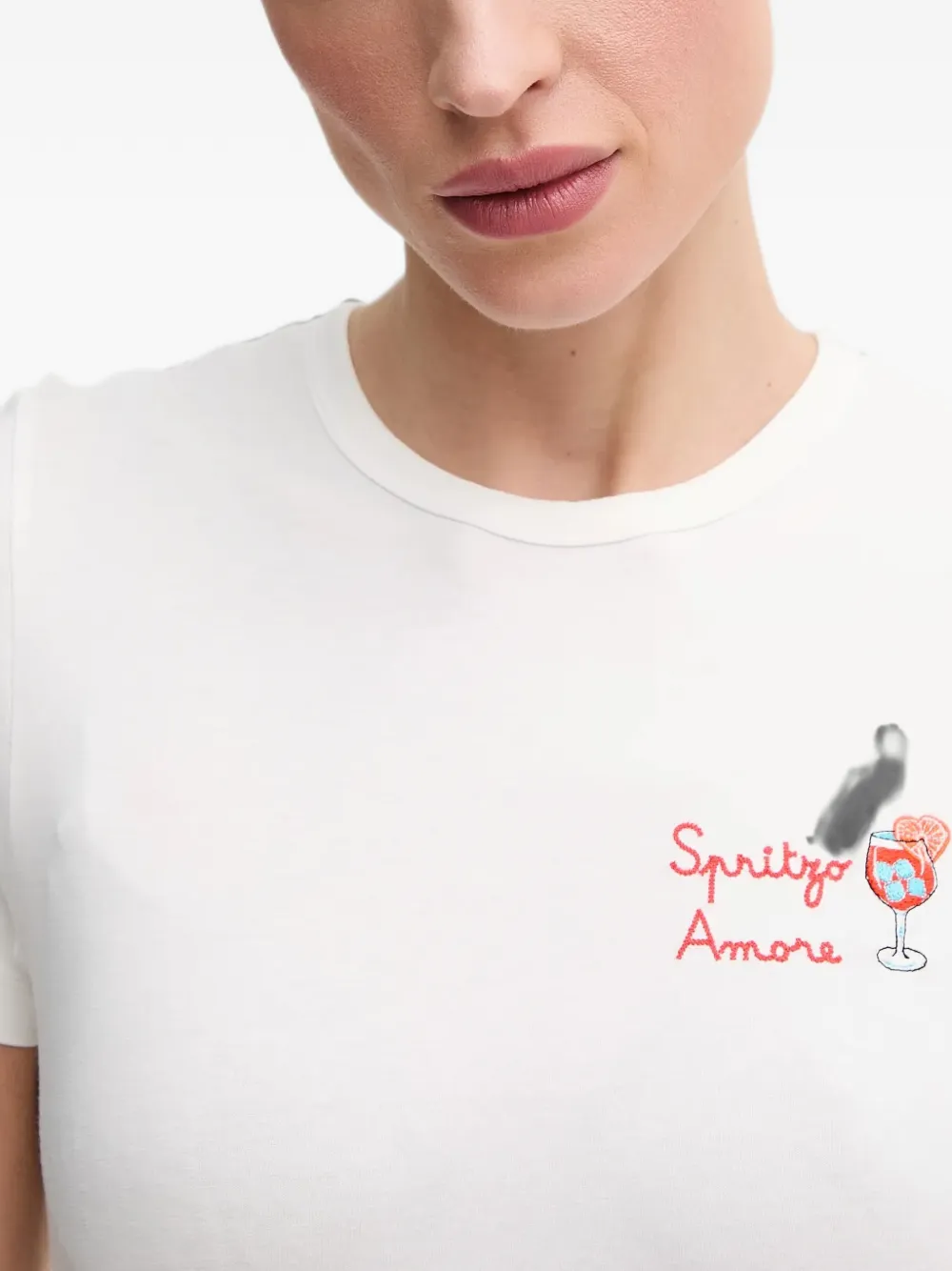 MC2 Saint Barth T-shirt met geborduurd logo Wit
