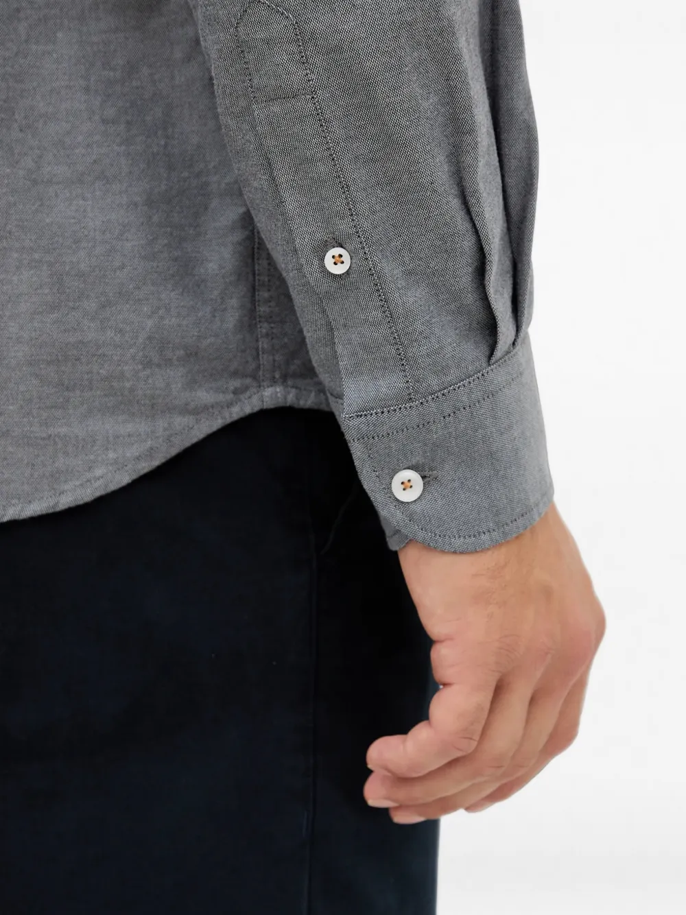 Mos Mosh Marco buttoned long-sleeve shirt Grijs