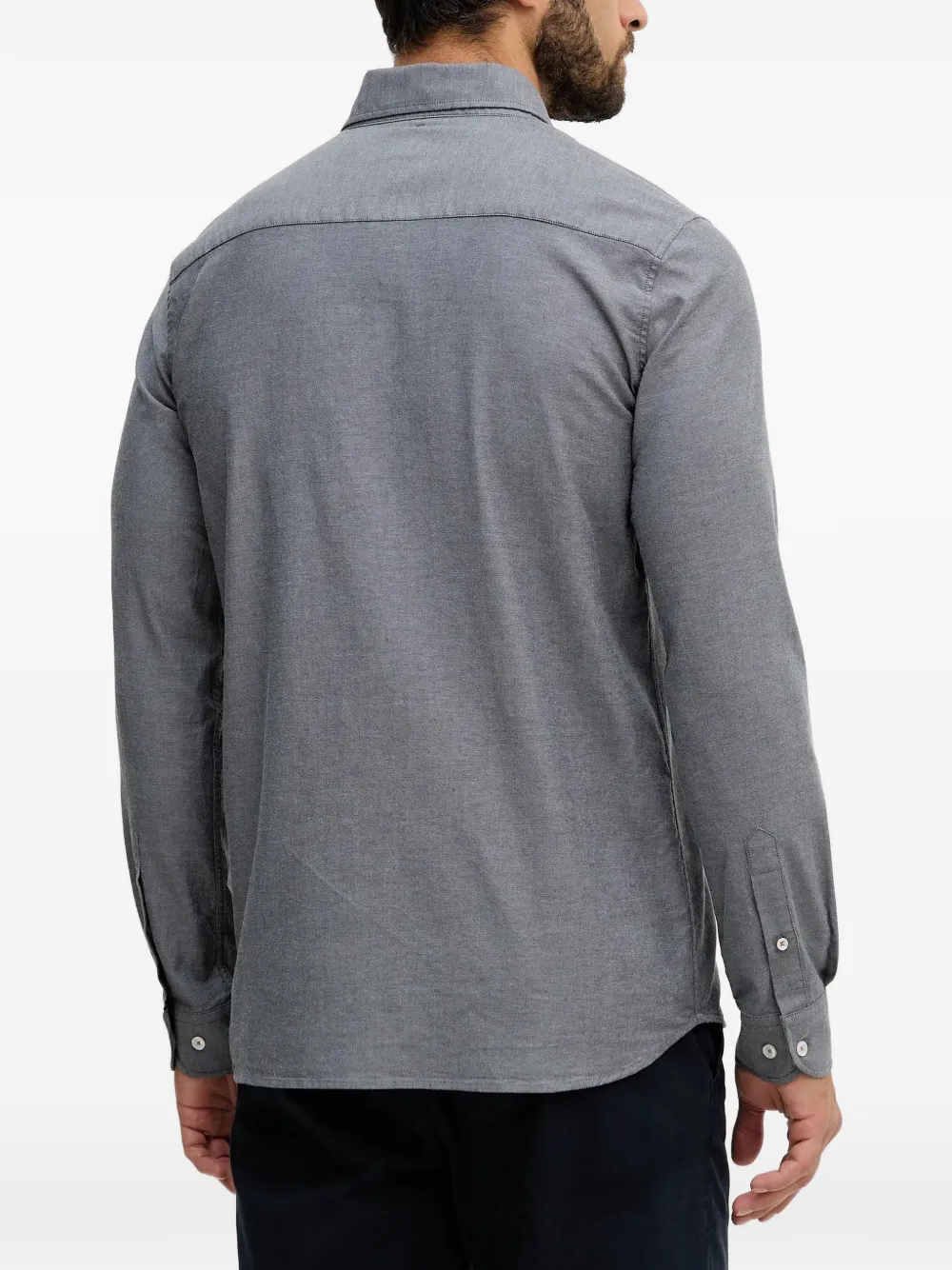 Mos Mosh Marco buttoned long-sleeve shirt Grijs
