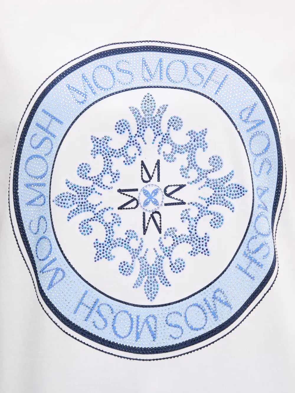 Mos Mosh T-shirt met logo Wit