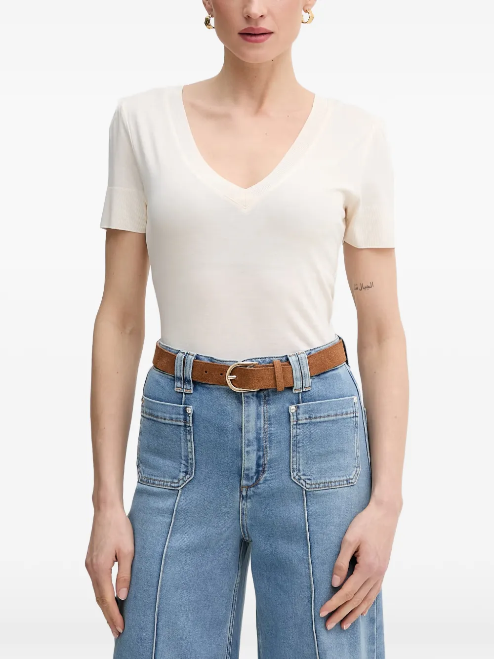 Mos Mosh V-neck short-sleeve T-shirt