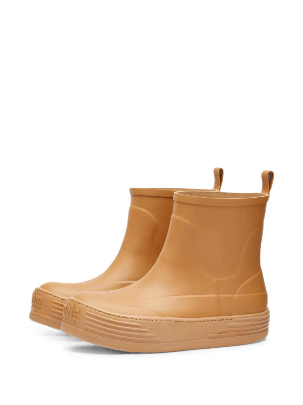 Palm Angels round-toe ankle boots Beige