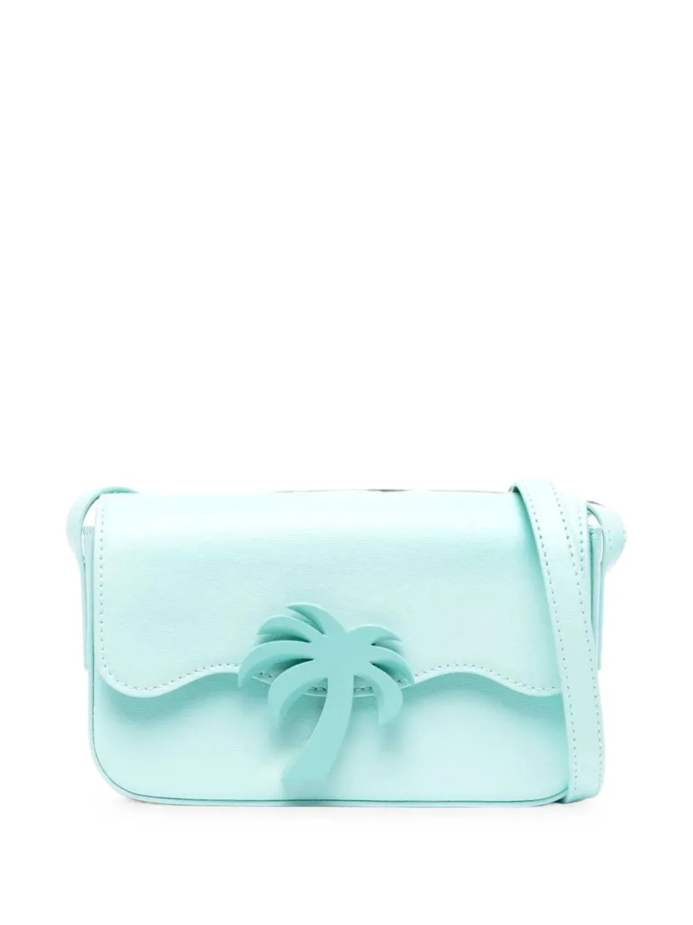 Palm Angels Palm Beach Bridge leather shoulder bag - Blu