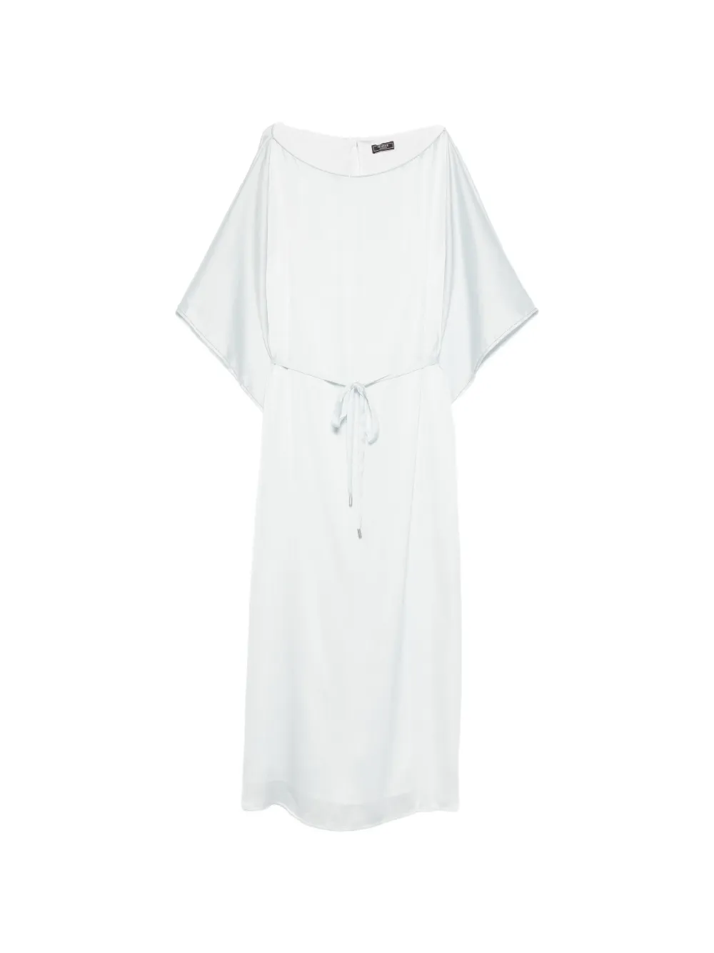 Peserico satin-finish drawstring midi dress - Blu