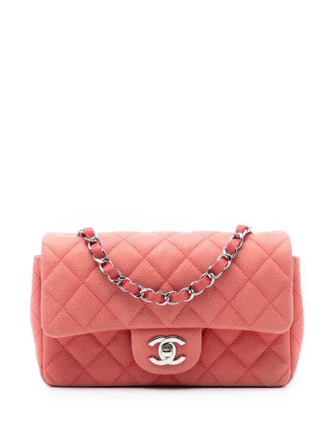 CHANEL Pre-Owned bolsa crossbody Single Flap rectangular mini de piel caviar 2012-2013