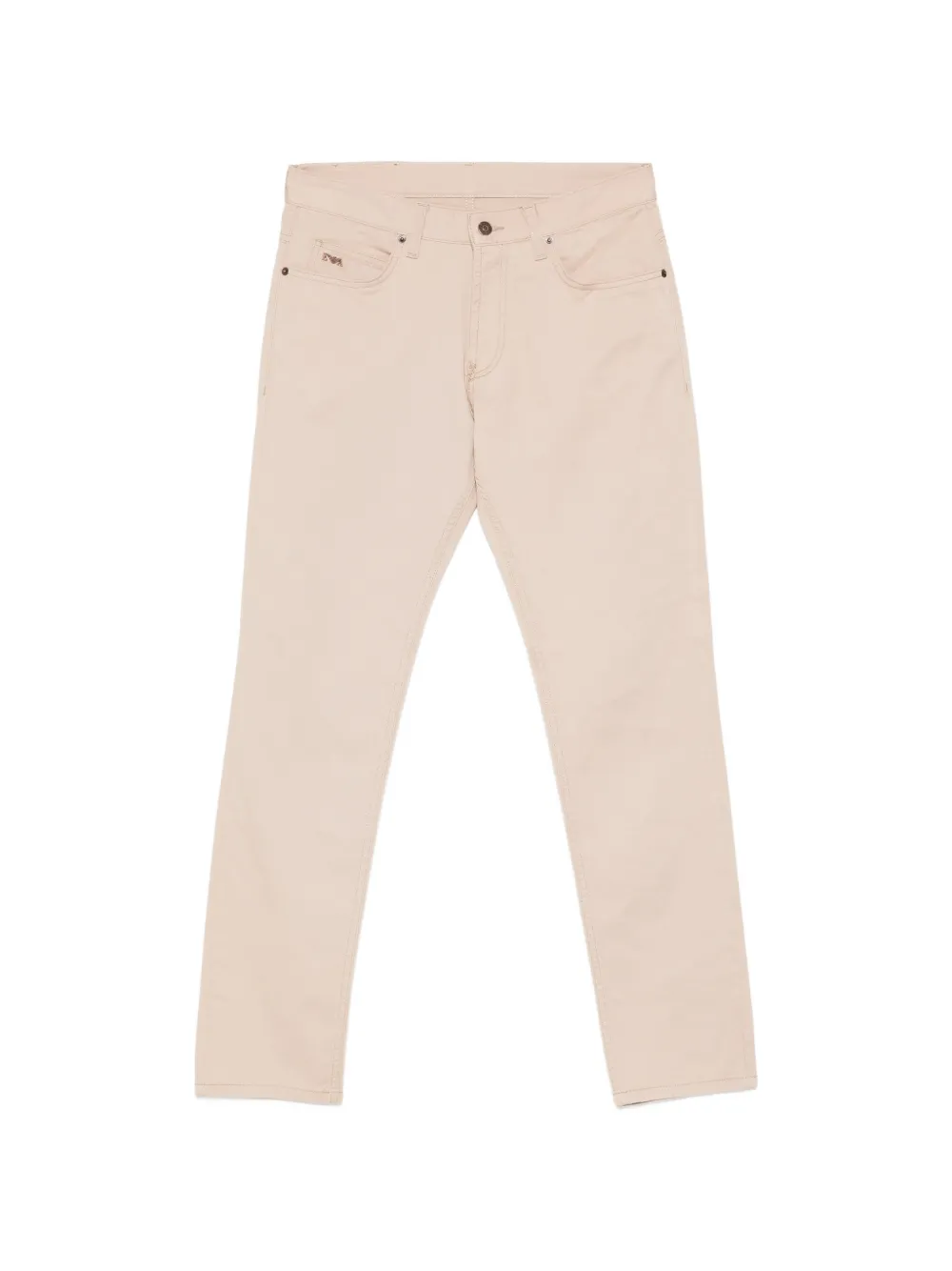 Emporio Armani logo-patch trousers - Toni neutri