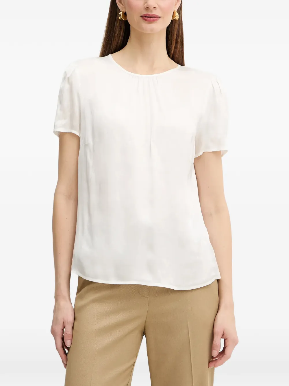 FRACOMINA Blusa a maniche corte - Bianco