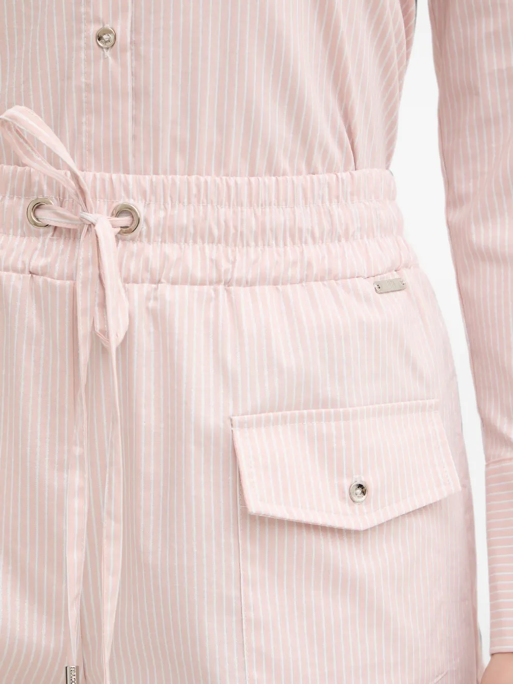 FRACOMINA Gestreepte shorts met zak Roze