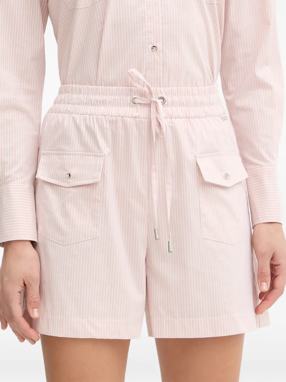 FRACOMINA Shorts a righe con tasche - Rosa