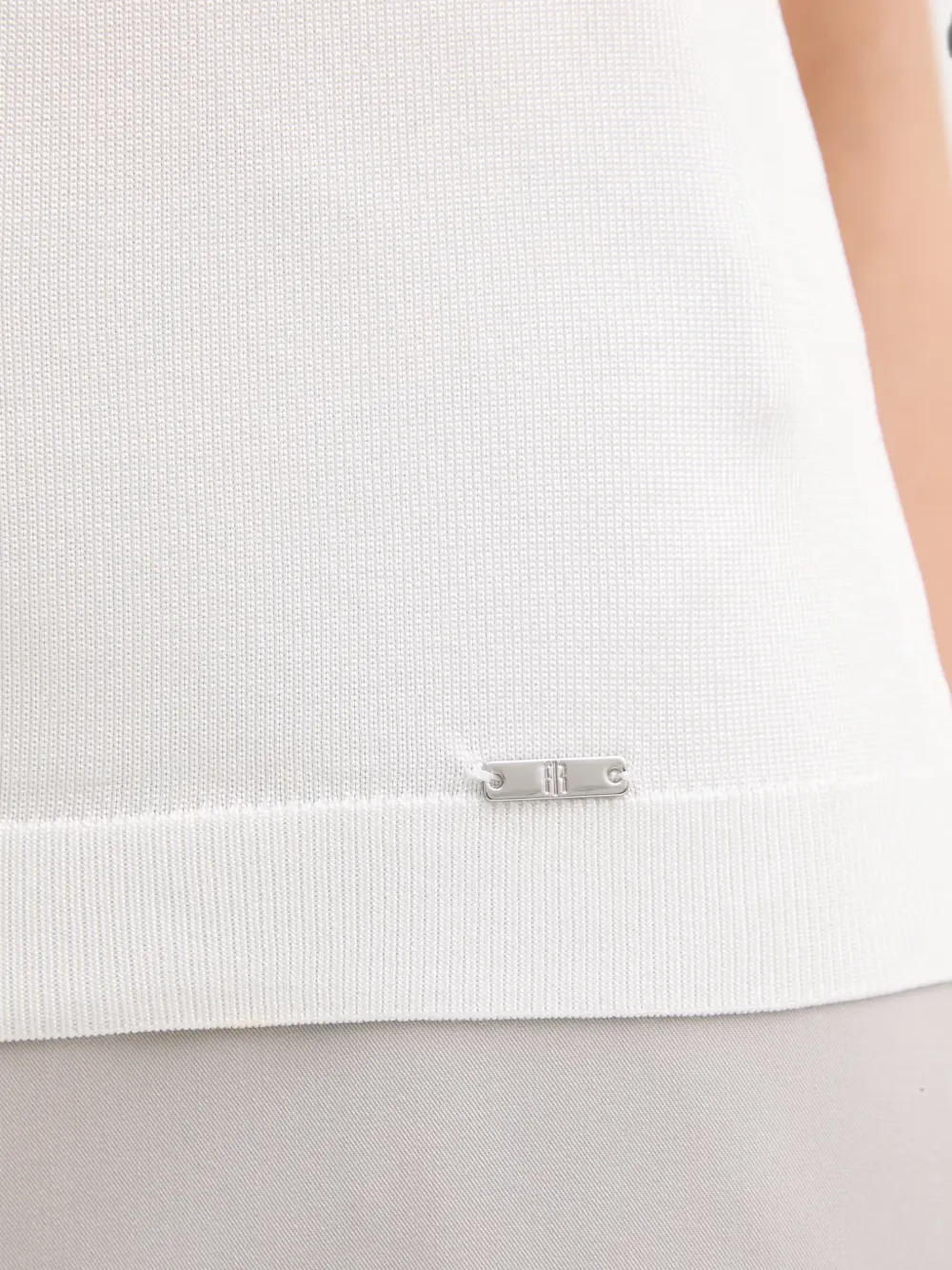 FRACOMINA Top met studs en racerback Wit