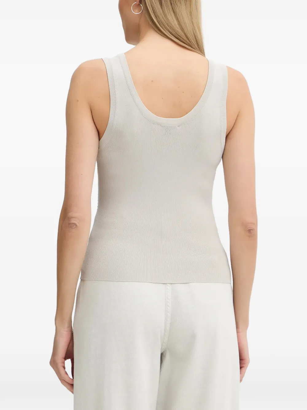 FRACOMINA embellished knitted tank top Grijs