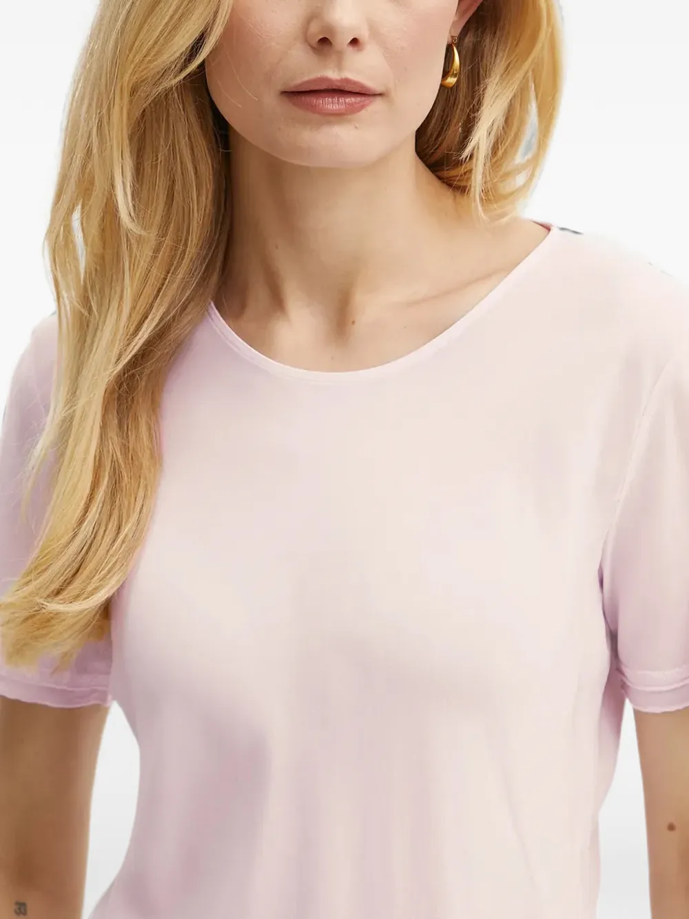 FRACOMINA T-shirt met logoplakkaat Roze