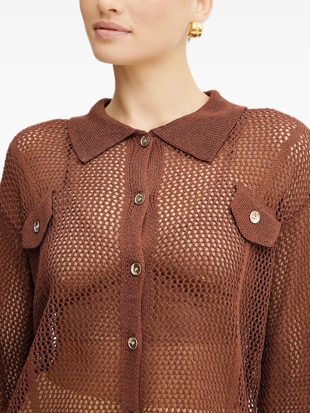 FRACOMINA pocket buttoned cardigan Bruin
