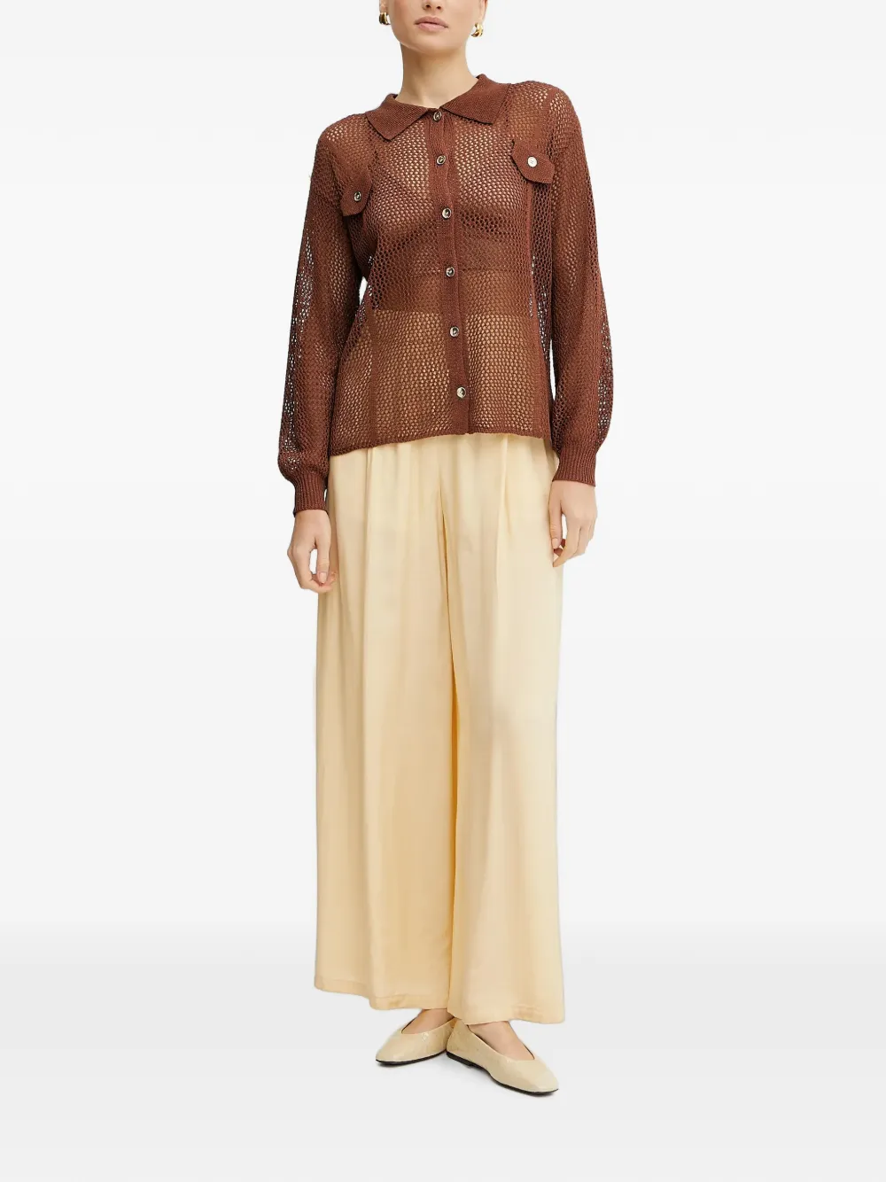 FRACOMINA pocket buttoned cardigan Bruin