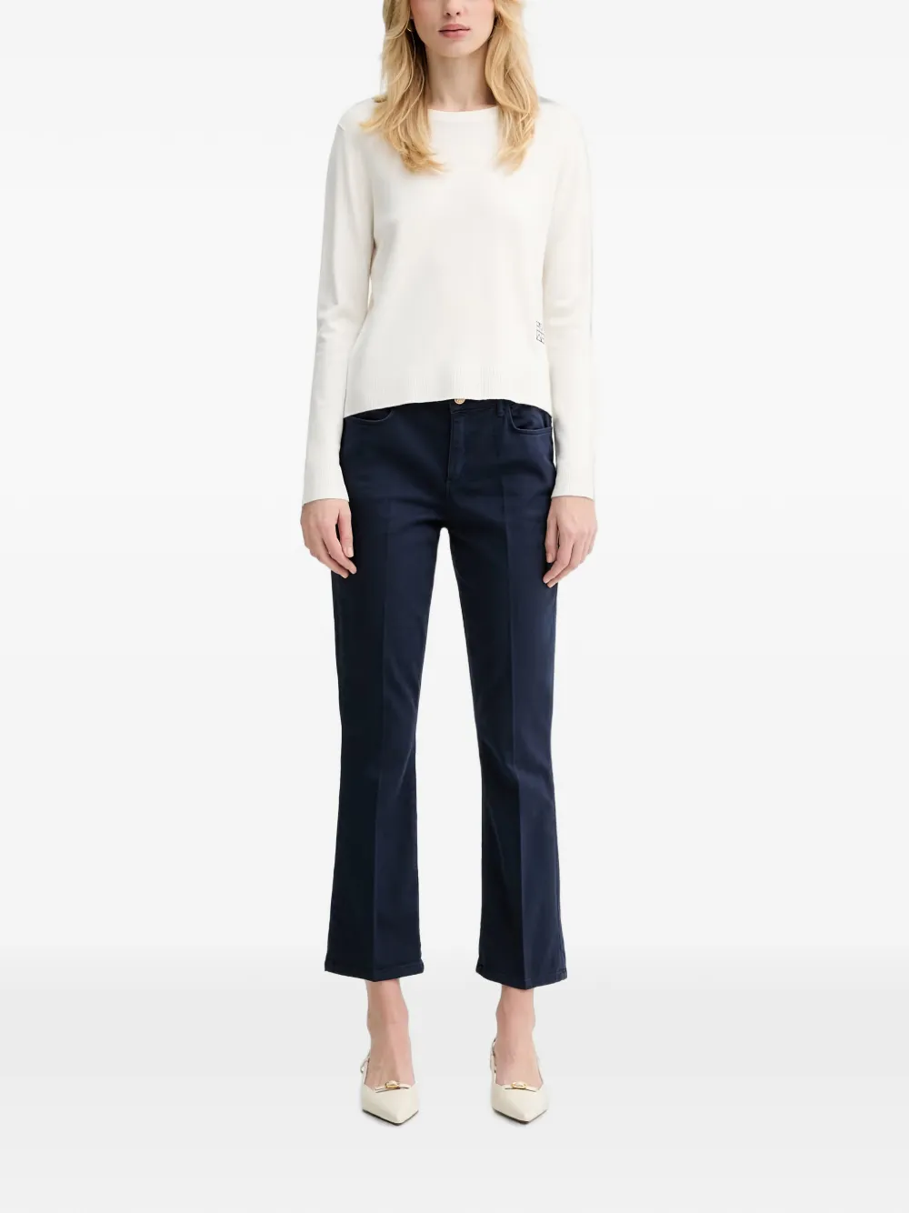 FRACOMINA Broek met logopatch Blauw